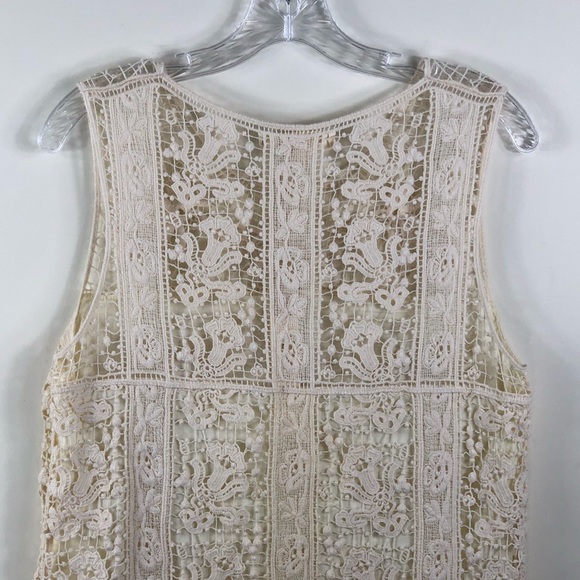 Lovestitch Cream Crochet Lace Boho Dress Small - Picture 3 of 7